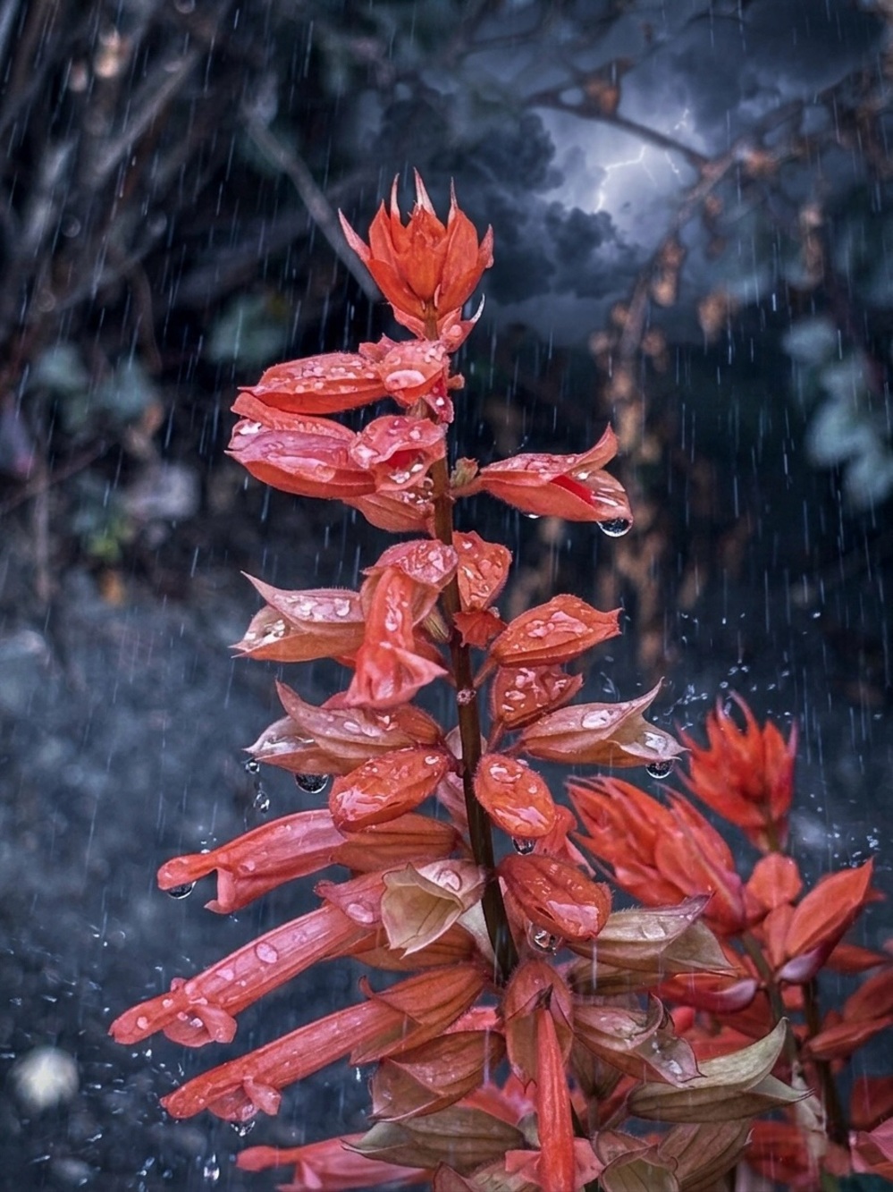 Red Botanical Photography Print - Contemporary Floral Home Art